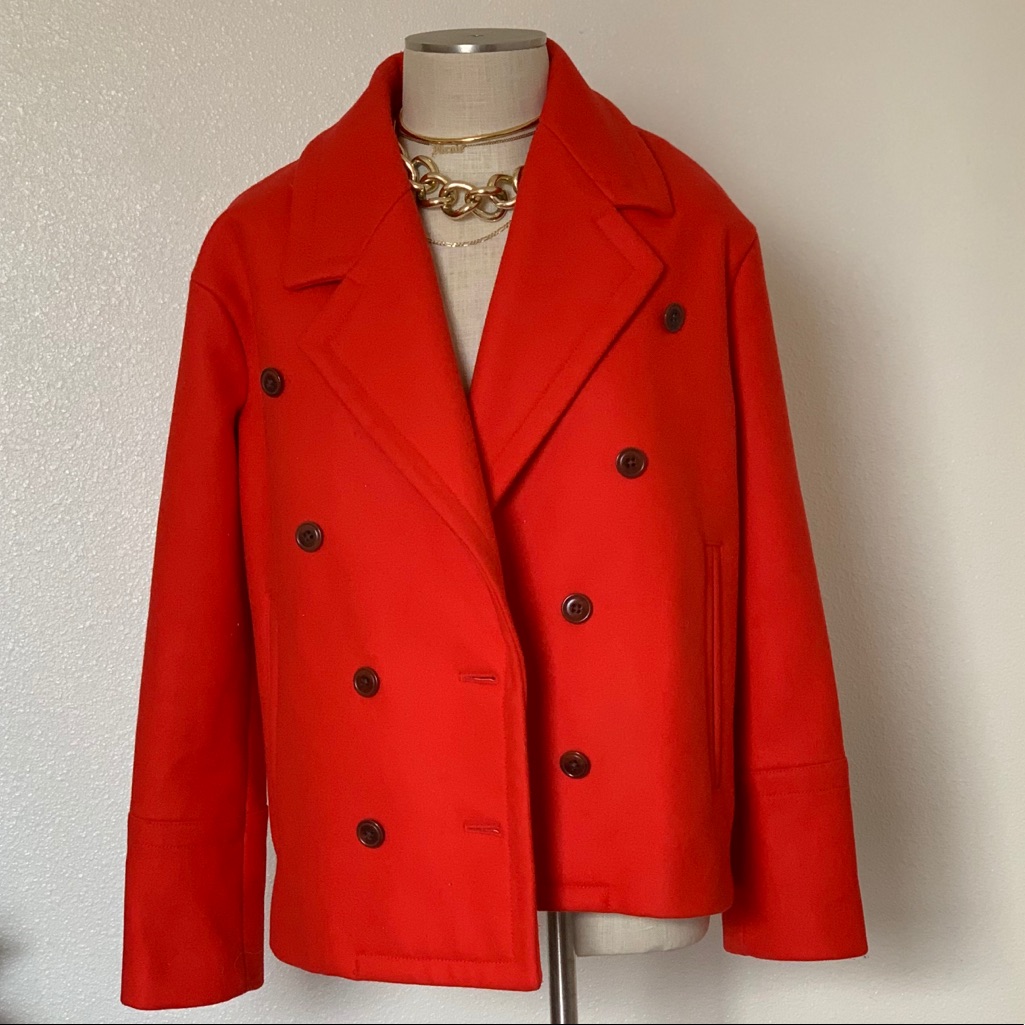 Boxy Wool Pea Coat